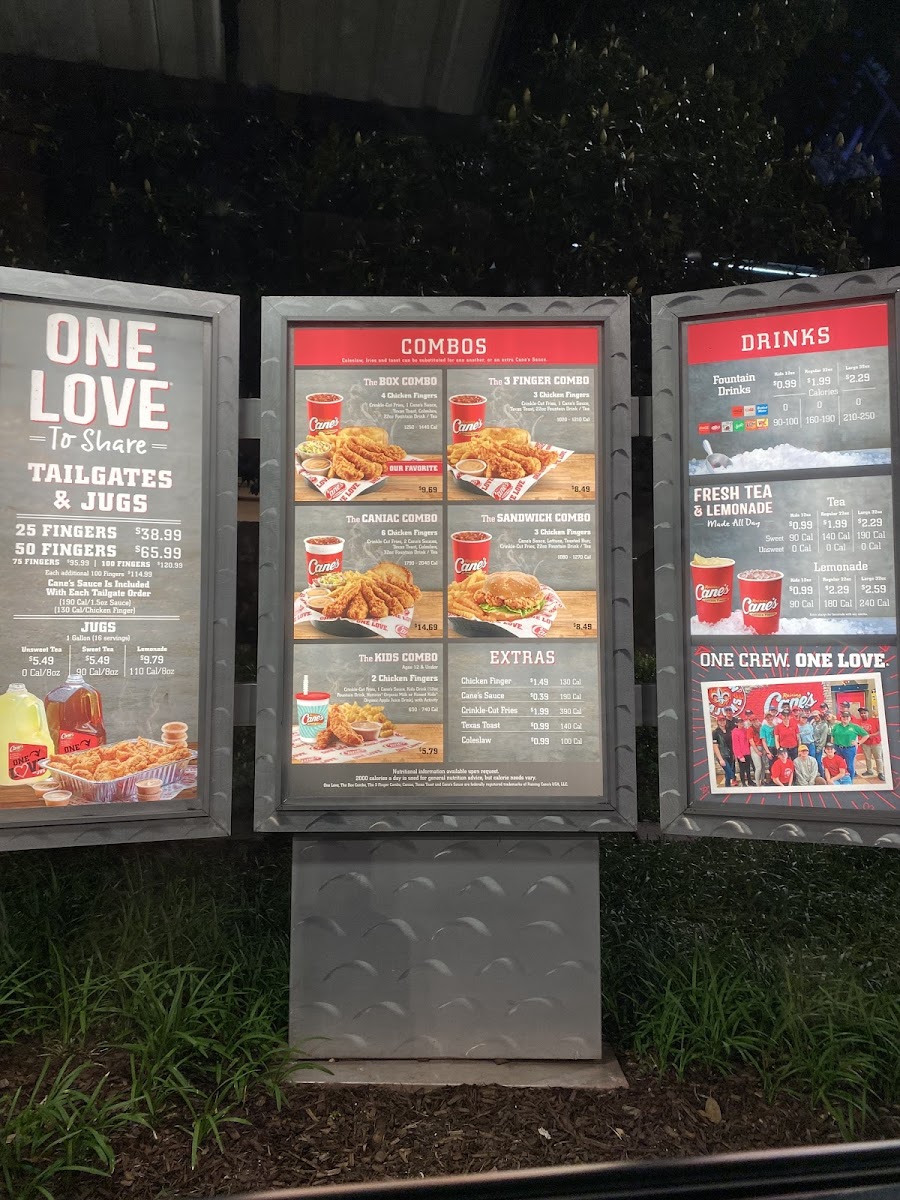 Raising Cane's Chicken Fingers Menu 5