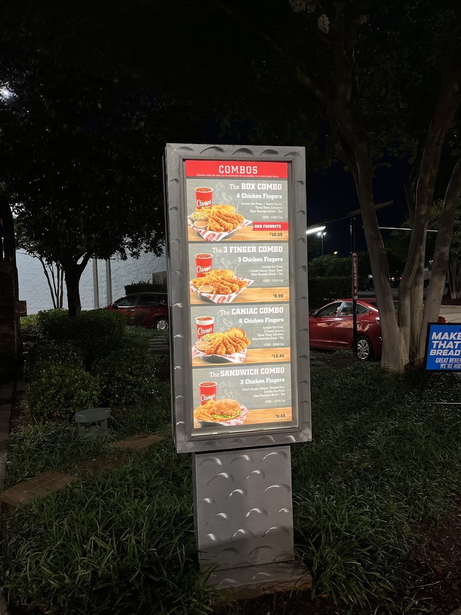 Raising Cane's Chicken Fingers Menu 6