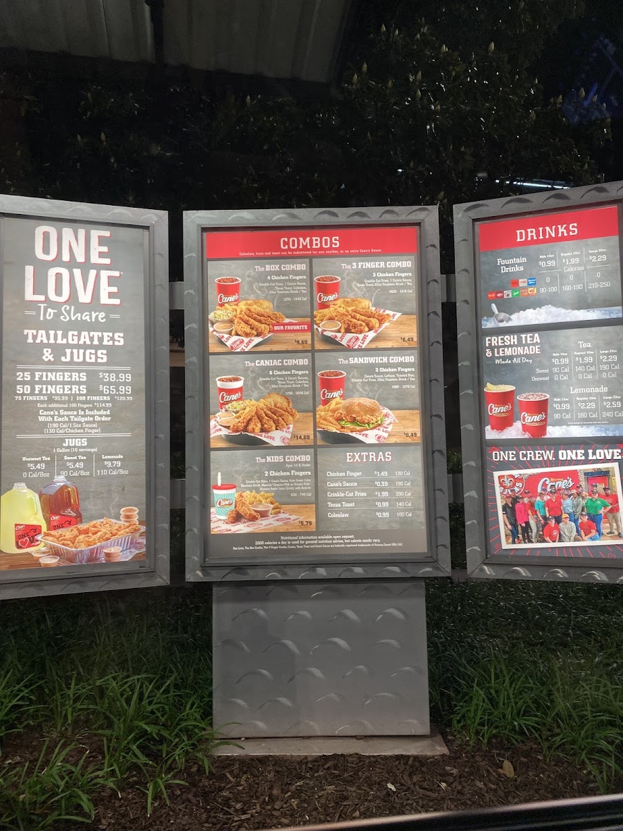 Raising Cane's Chicken Fingers Menu 8
