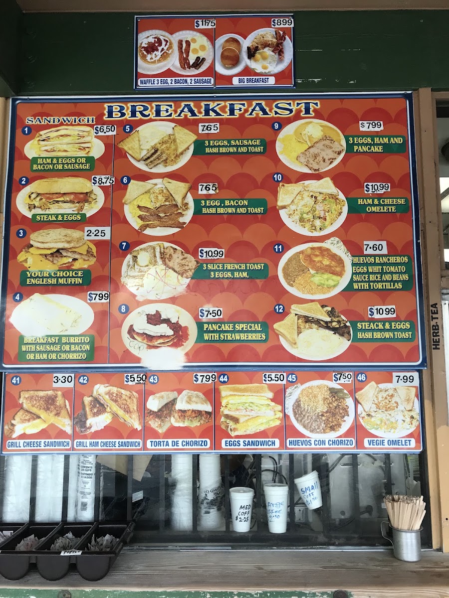Tom's Number 5 Chiliburgers Menu 4