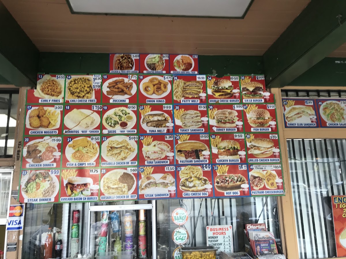 Tom's Number 5 Chiliburgers Menu 7