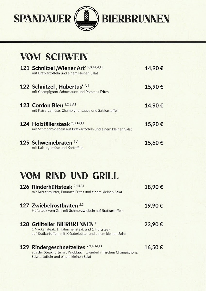 Spandauer Bierbrunnen Menu 4