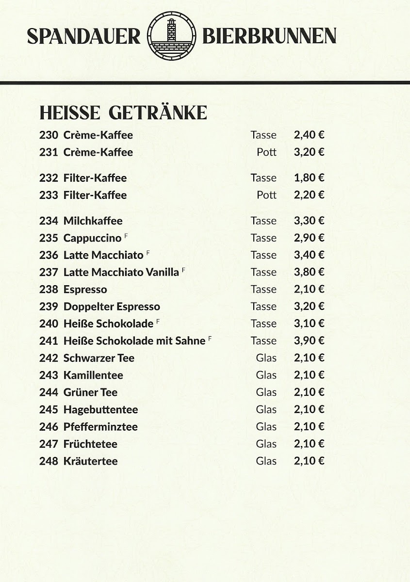Spandauer Bierbrunnen Menu 7