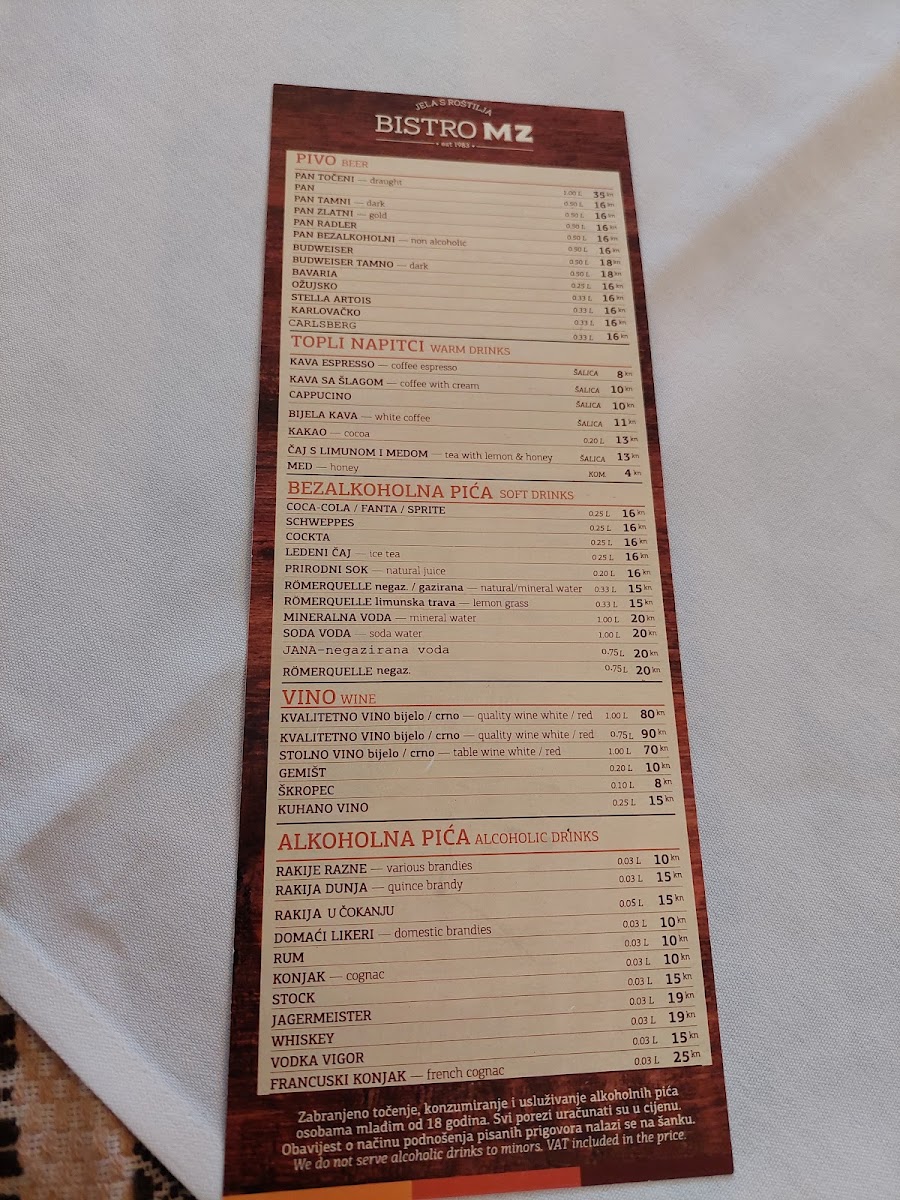 Bistro MZ Menu 10