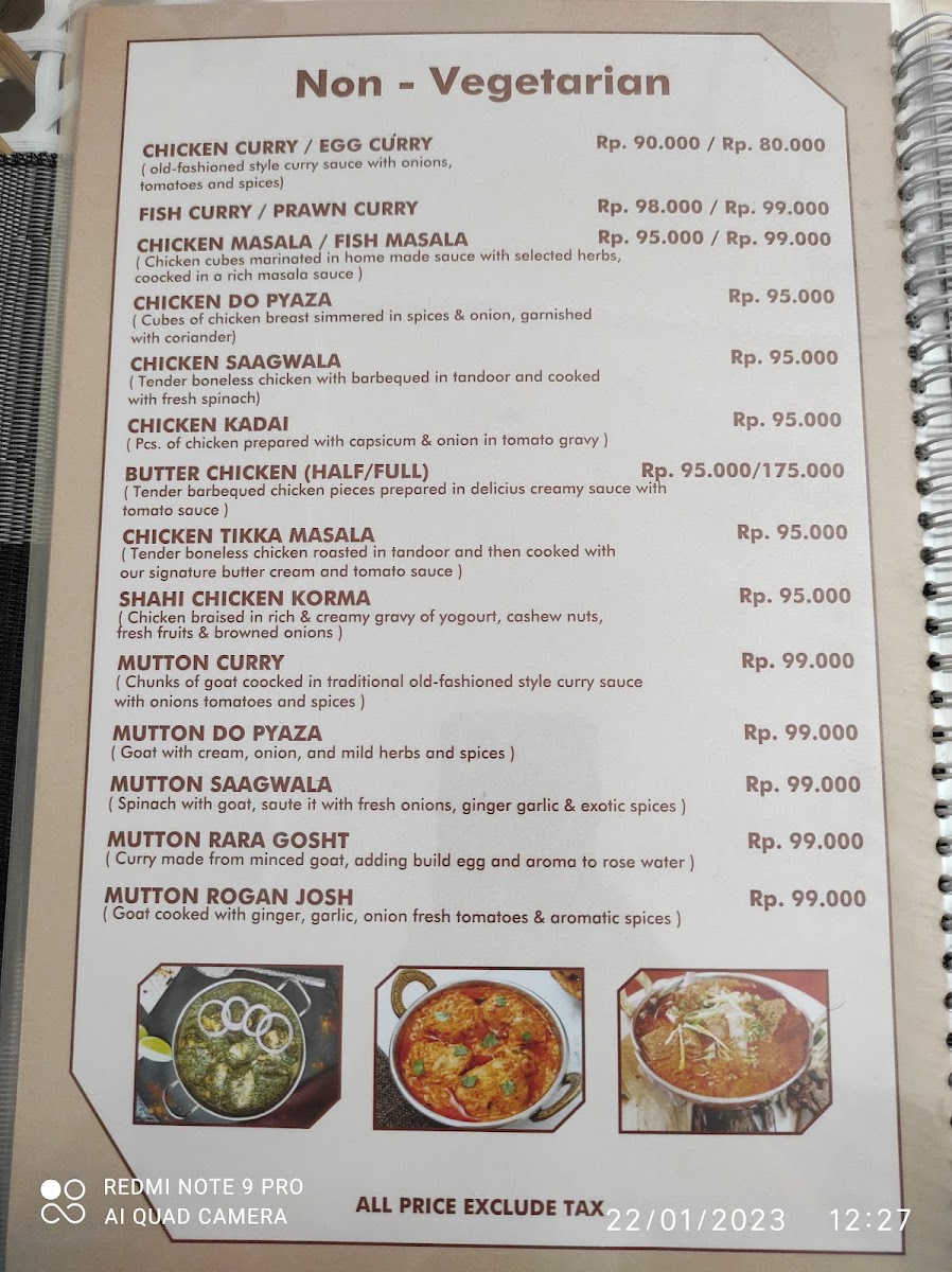 Punjabi Tadka Bali Menu 2
