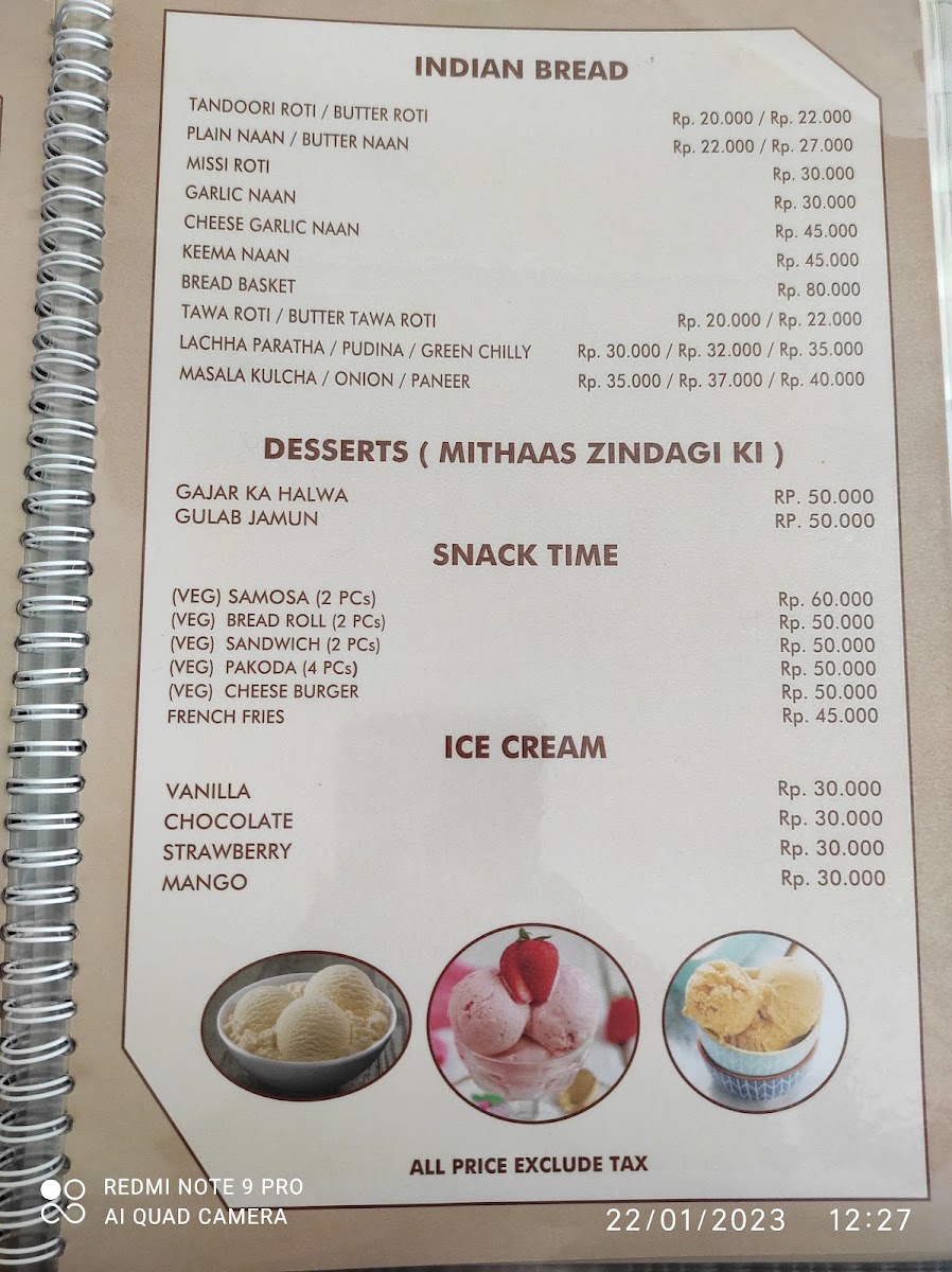 Punjabi Tadka Bali Menu 3