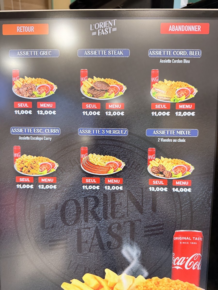 L'Orient Fast Menu 3