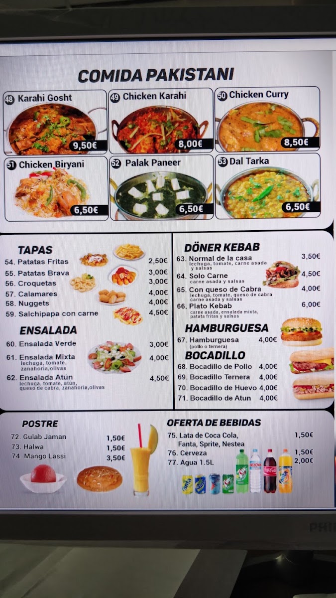 A One Kebab Menu 2