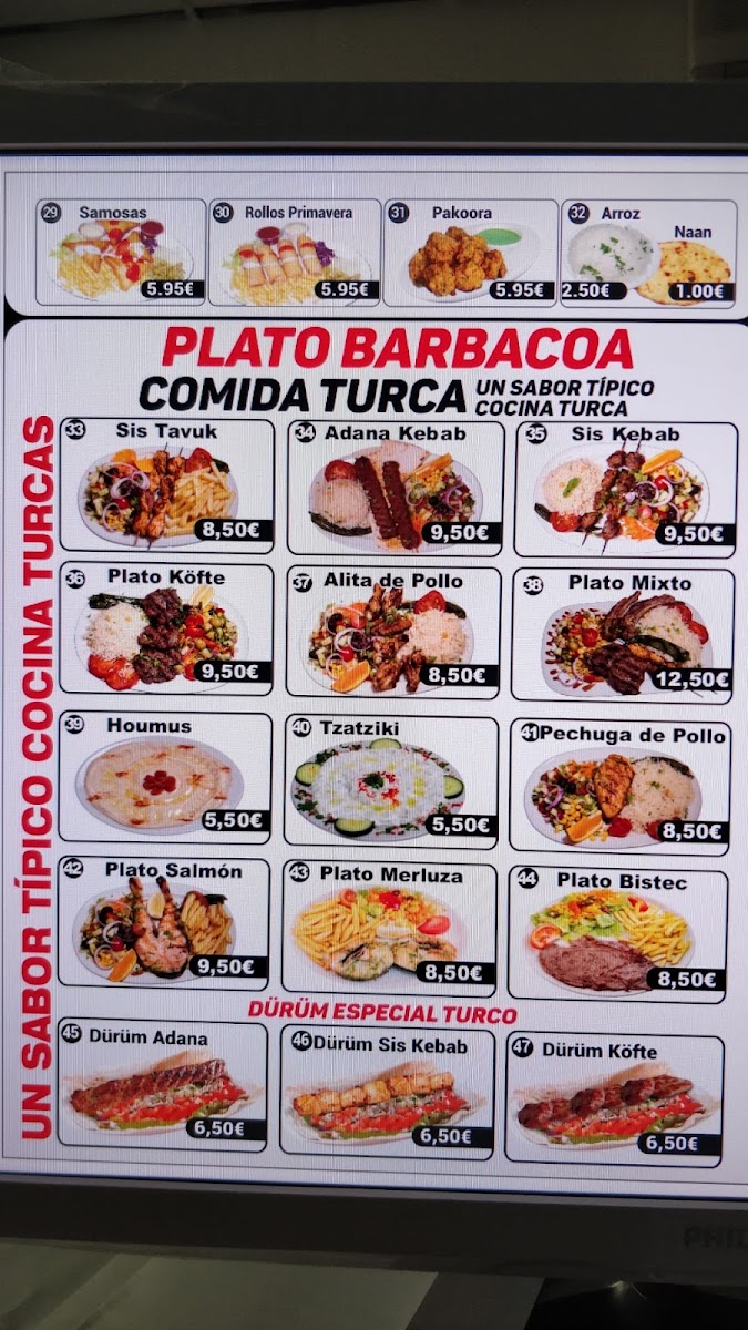 A One Kebab Menu 3