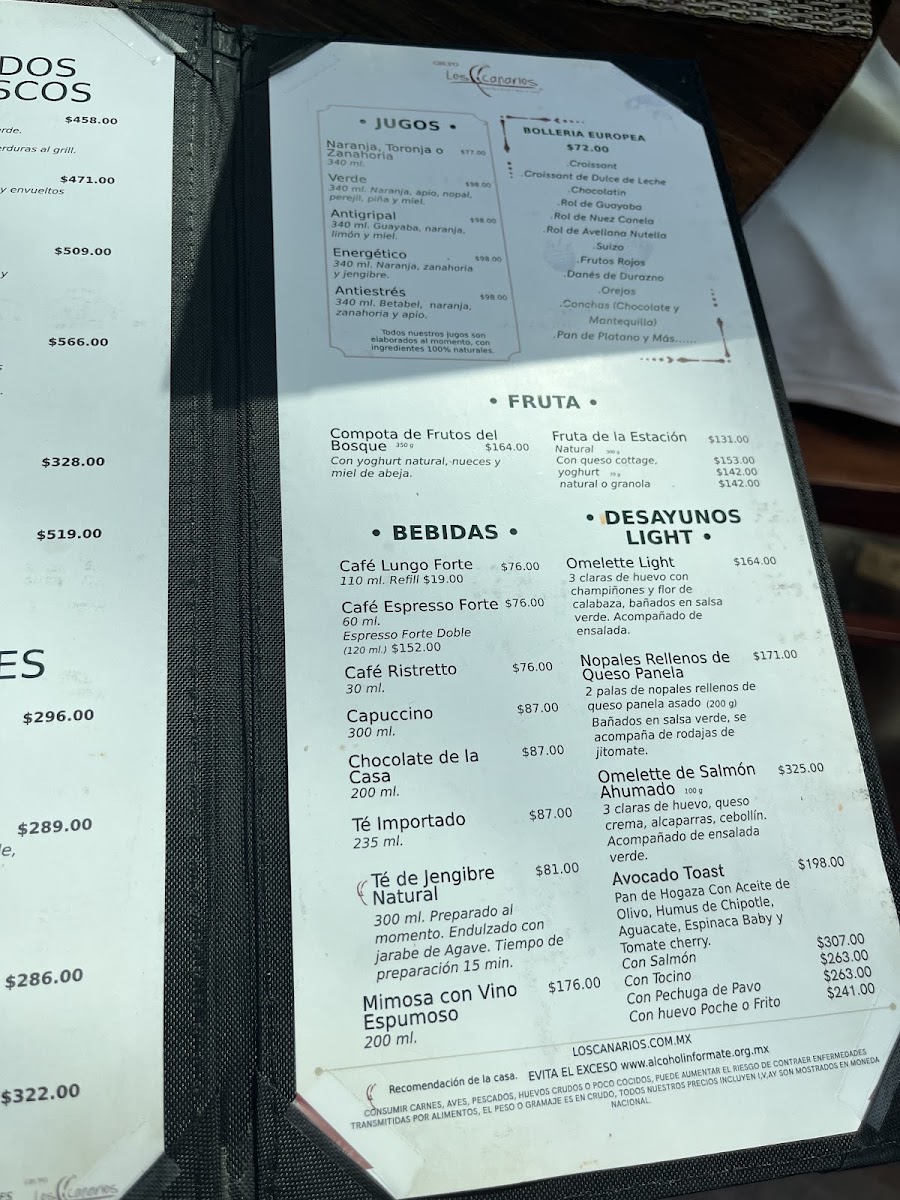 Los Canarios Santa Fe Menu 10