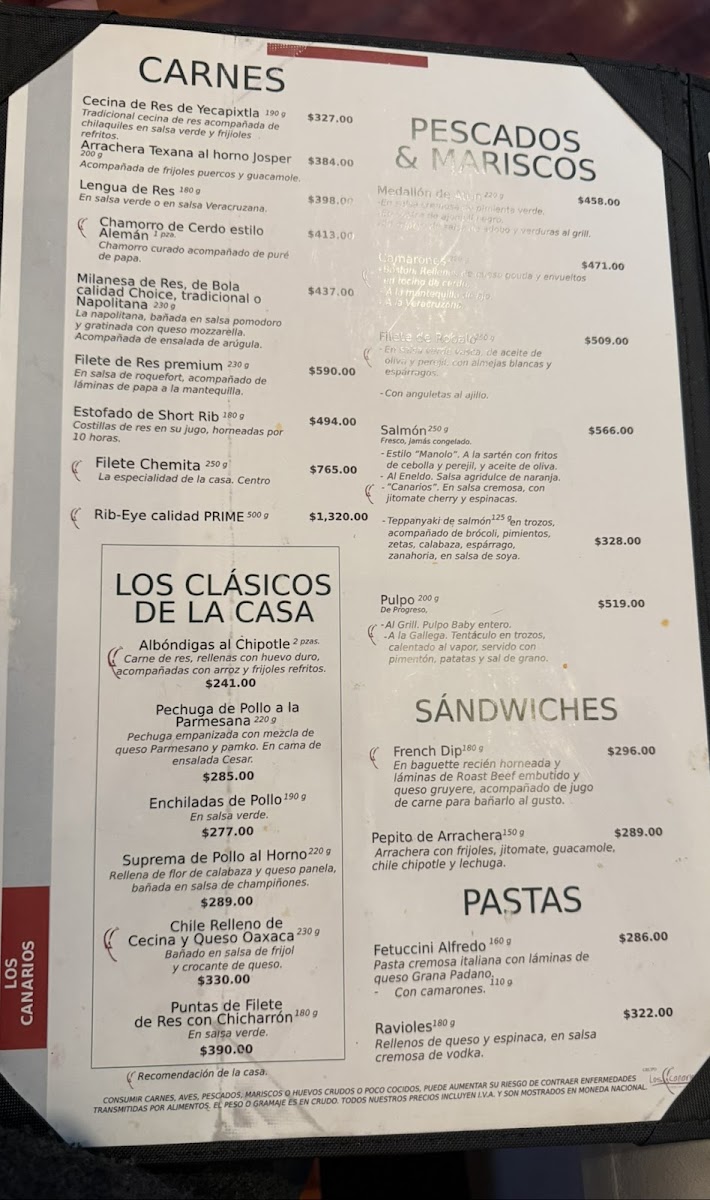 Los Canarios Santa Fe Menu 3