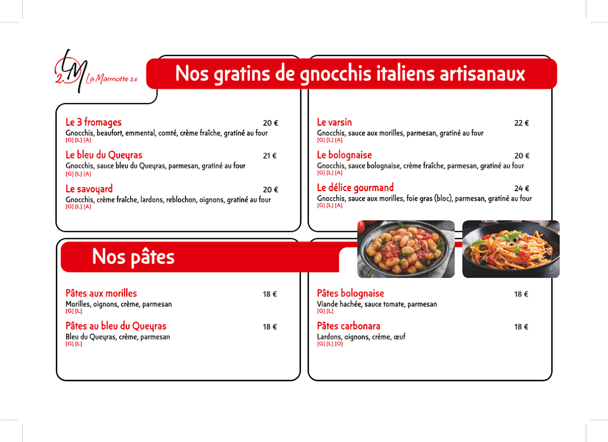 La Marmotte Menu 4