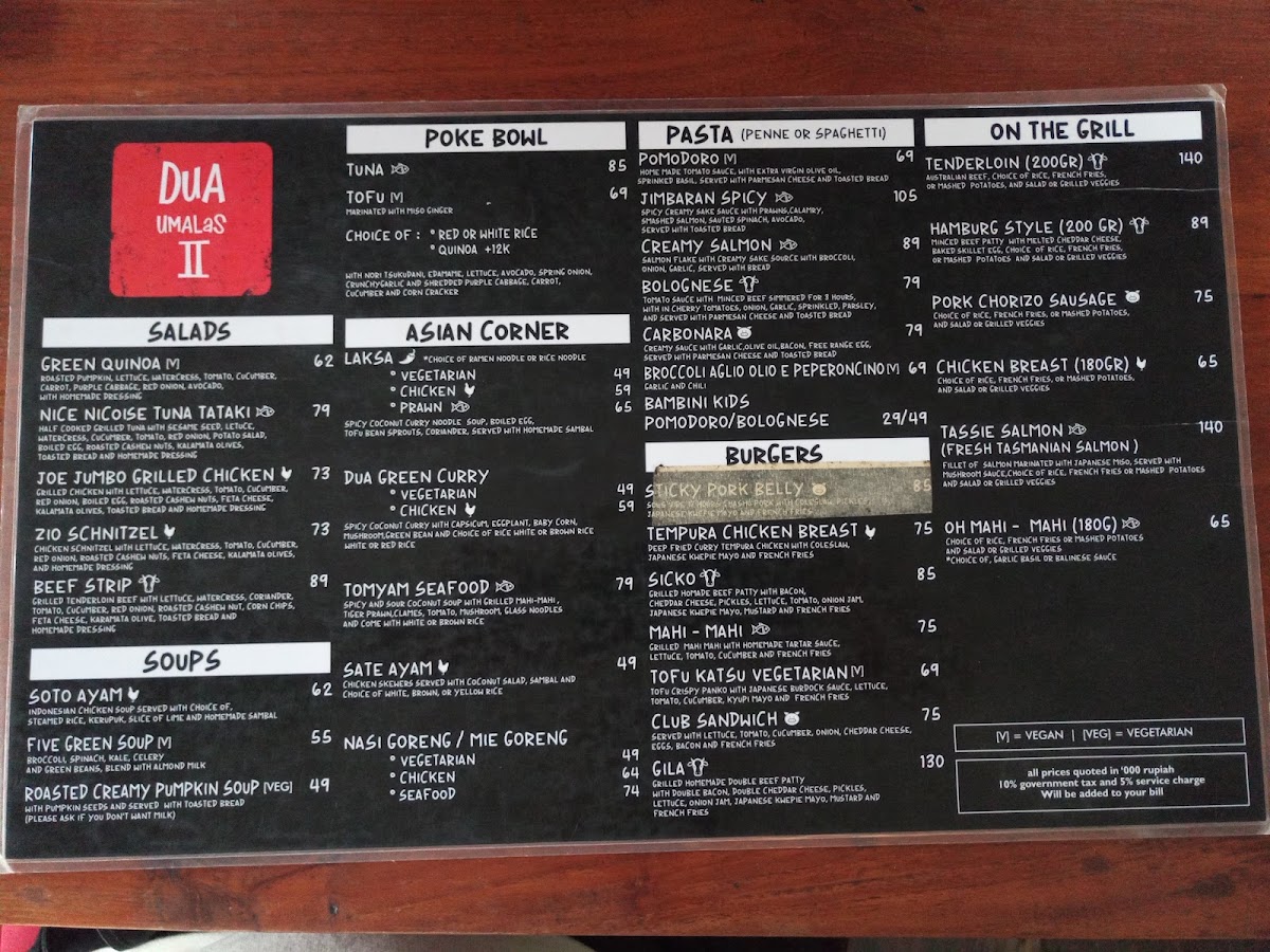 Dua Umalas Menu 10