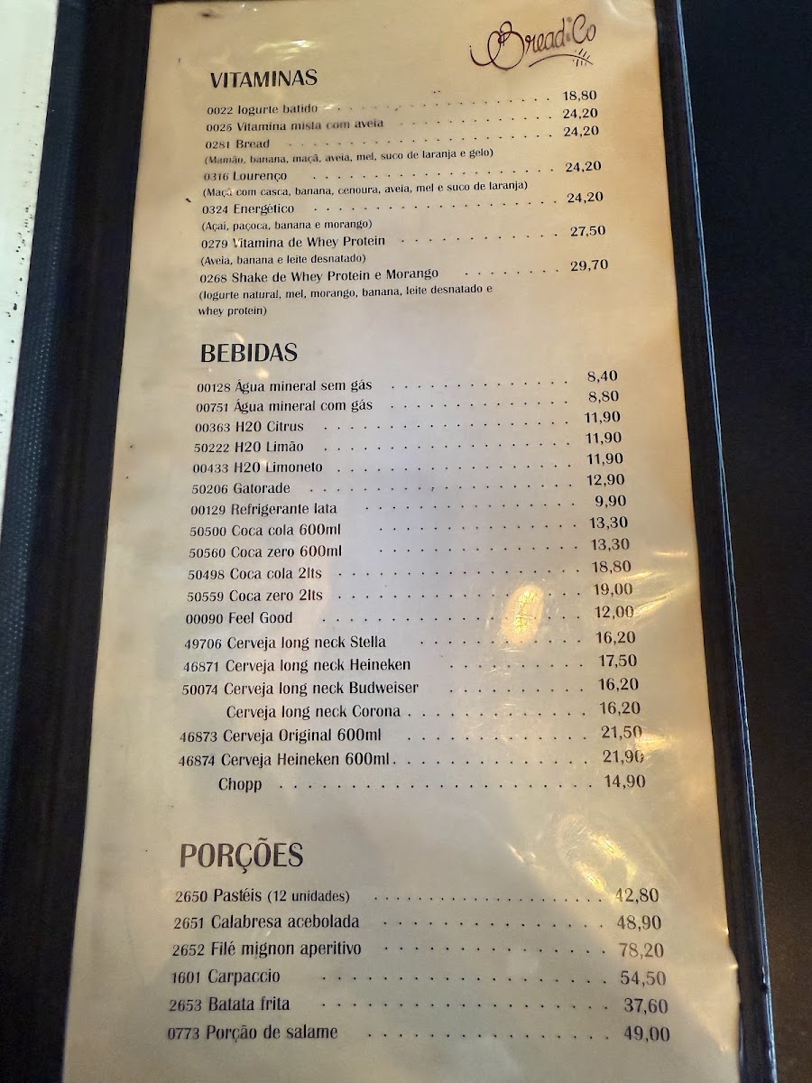 Bread & Company Vila Nova Conceição Menu 10