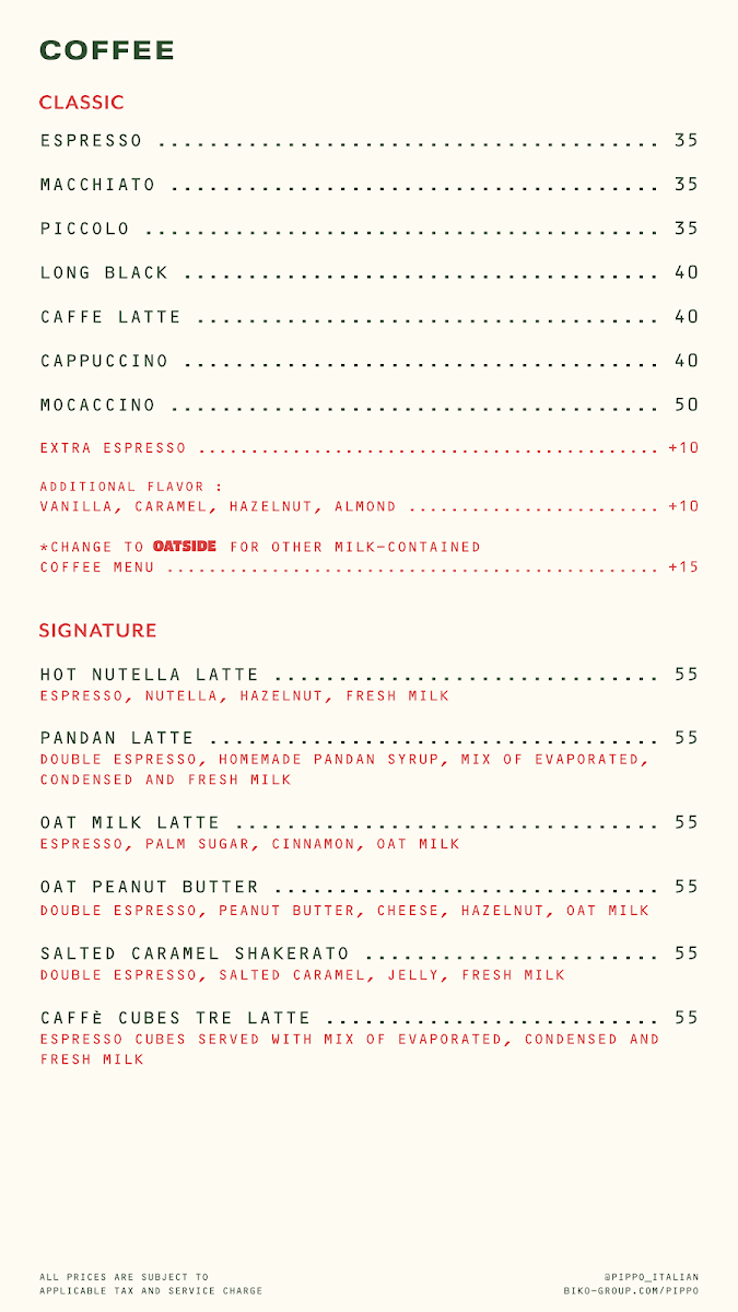 Pippo Italian Menu 8