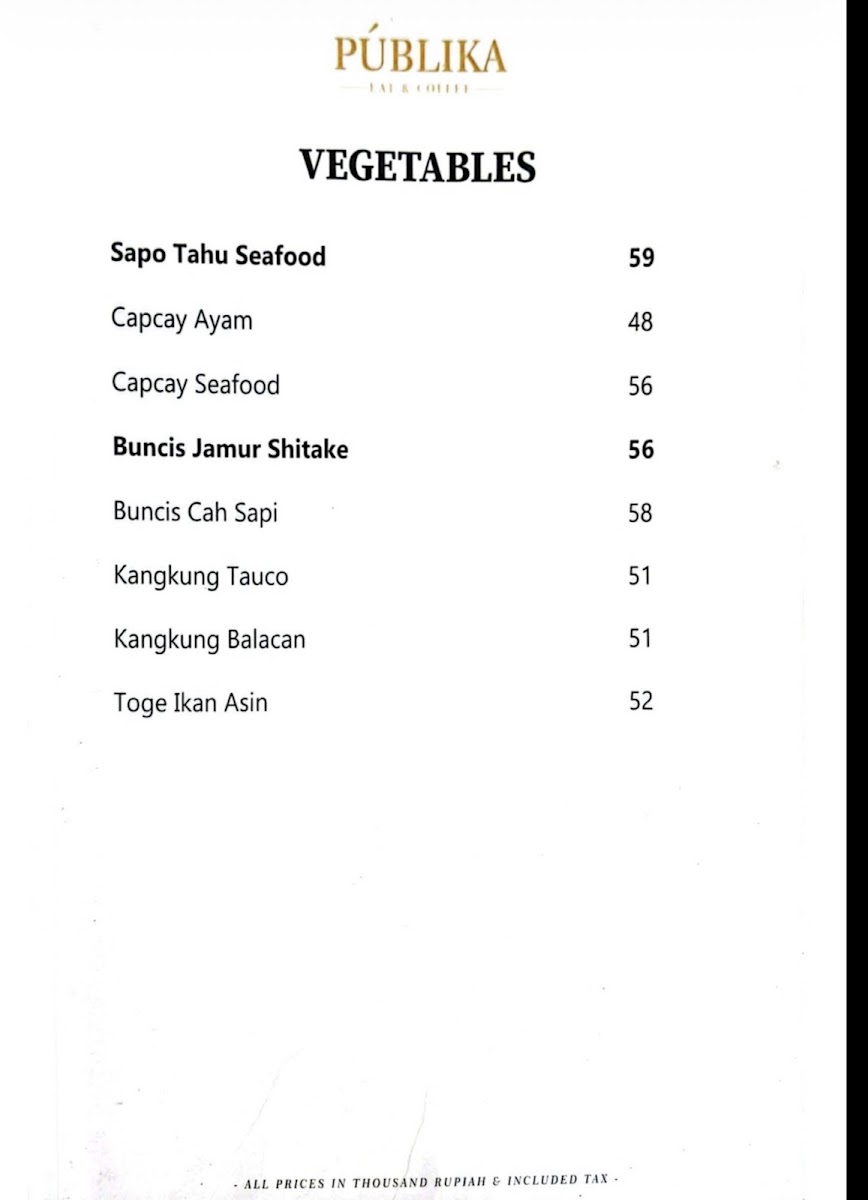 Publika Eat and Coffee Menu 10
