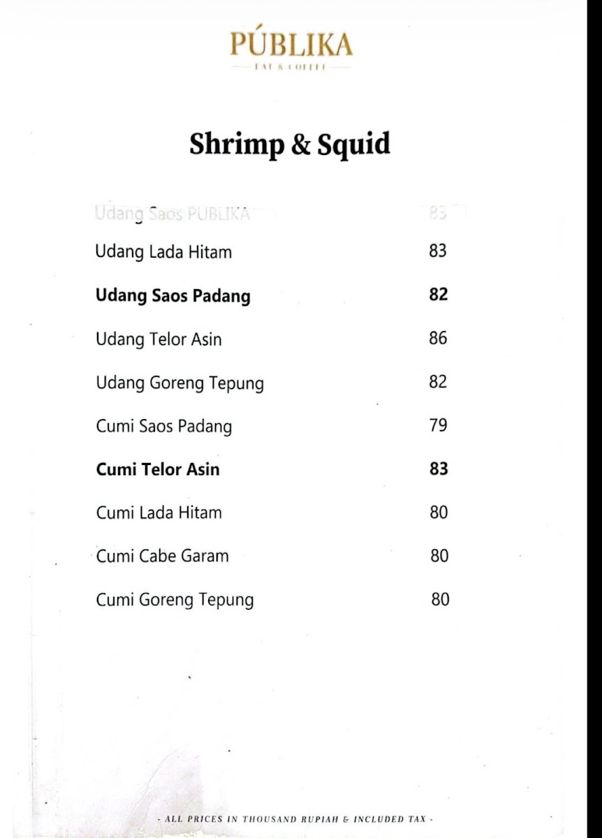 Publika Eat and Coffee Menu 7