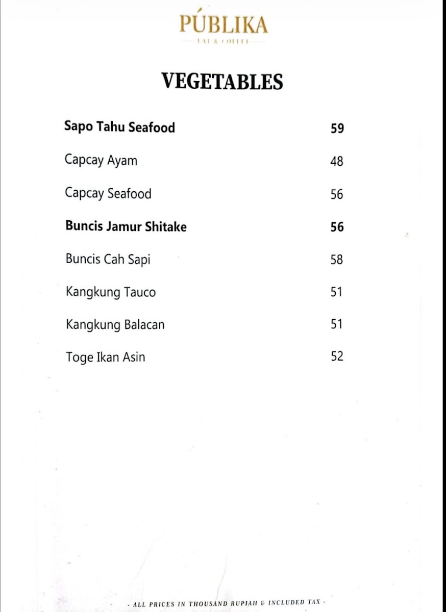 Publika Eat and Coffee Menu 9