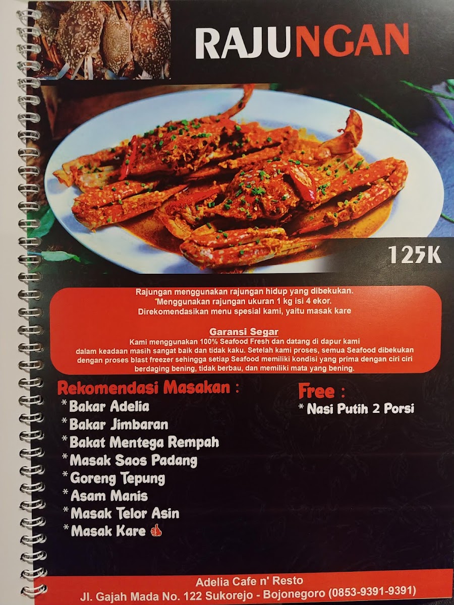 Adelia Cafe n Resto Menu 1