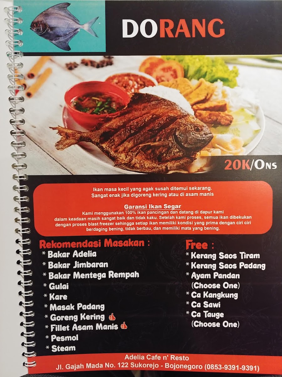 Adelia Cafe n Resto Menu 2