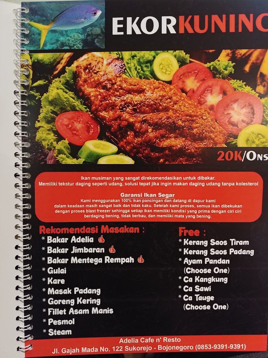 Adelia Cafe n Resto Menu 5