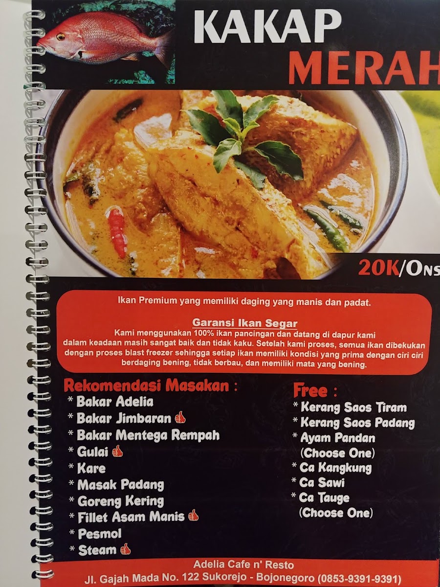 Adelia Cafe n Resto Menu 8