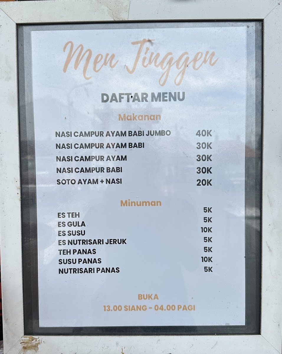 Men Tinggen Nasi Bali Menu 1