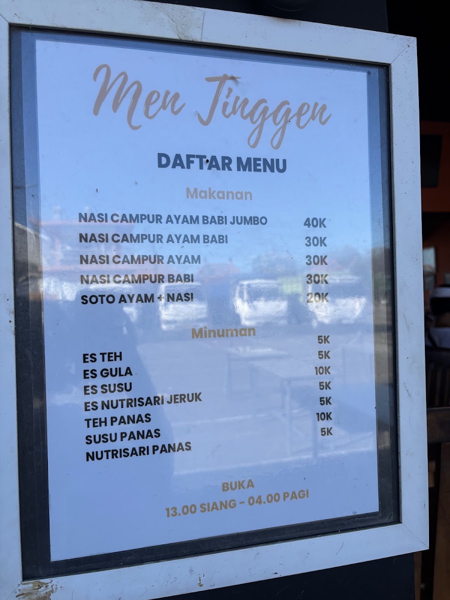 Men Tinggen Nasi Bali Menu 2