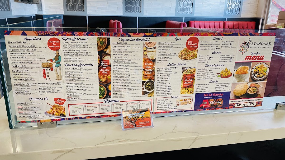 Standard Sweets And Restaurant Menu 2