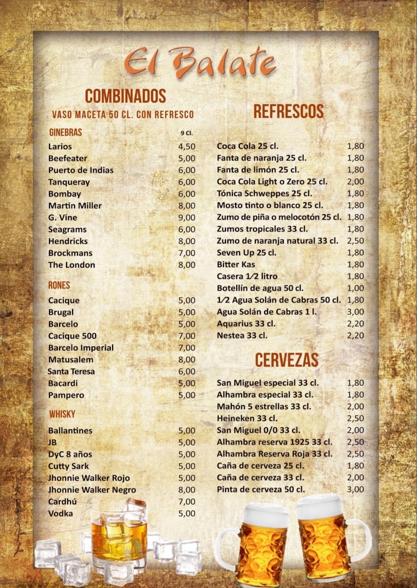 Restaurante El Balate Menu 3