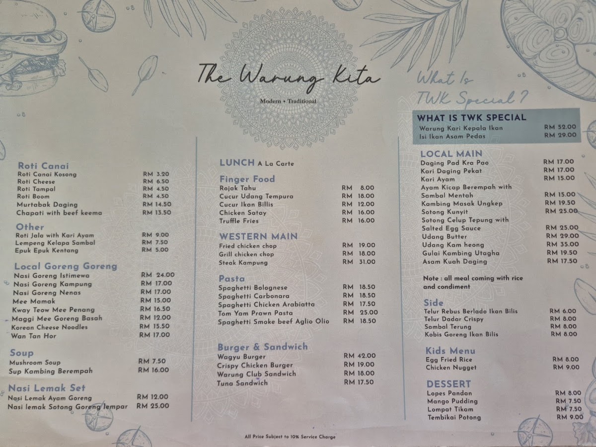 The Warung Kita Menu 2