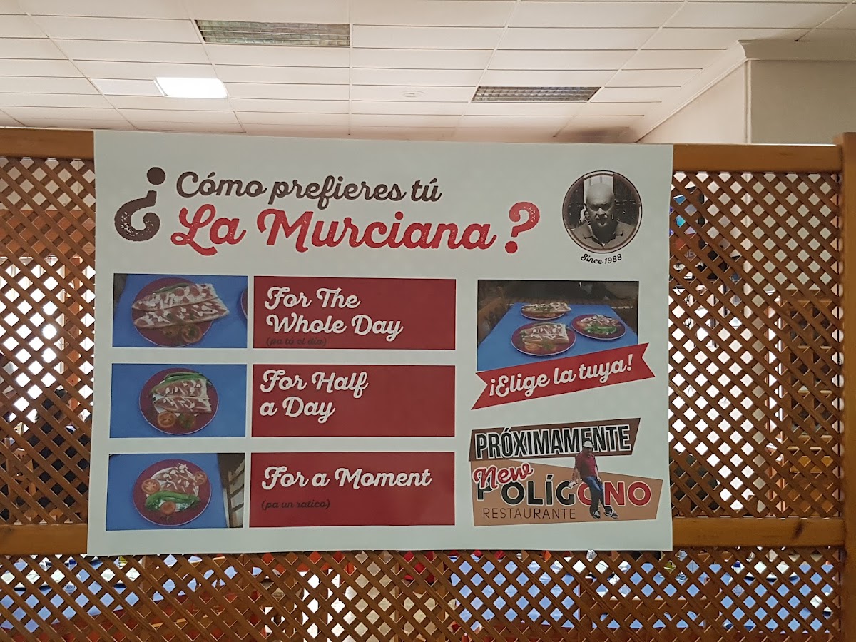 Bar Restaurante El Polígono Menu 1