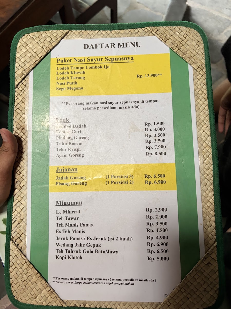 Waroeng Kopi Klotok Menu 3