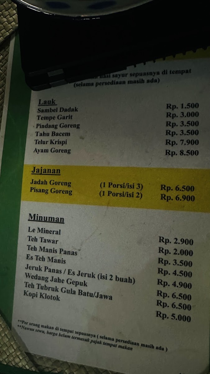 Waroeng Kopi Klotok Menu 4