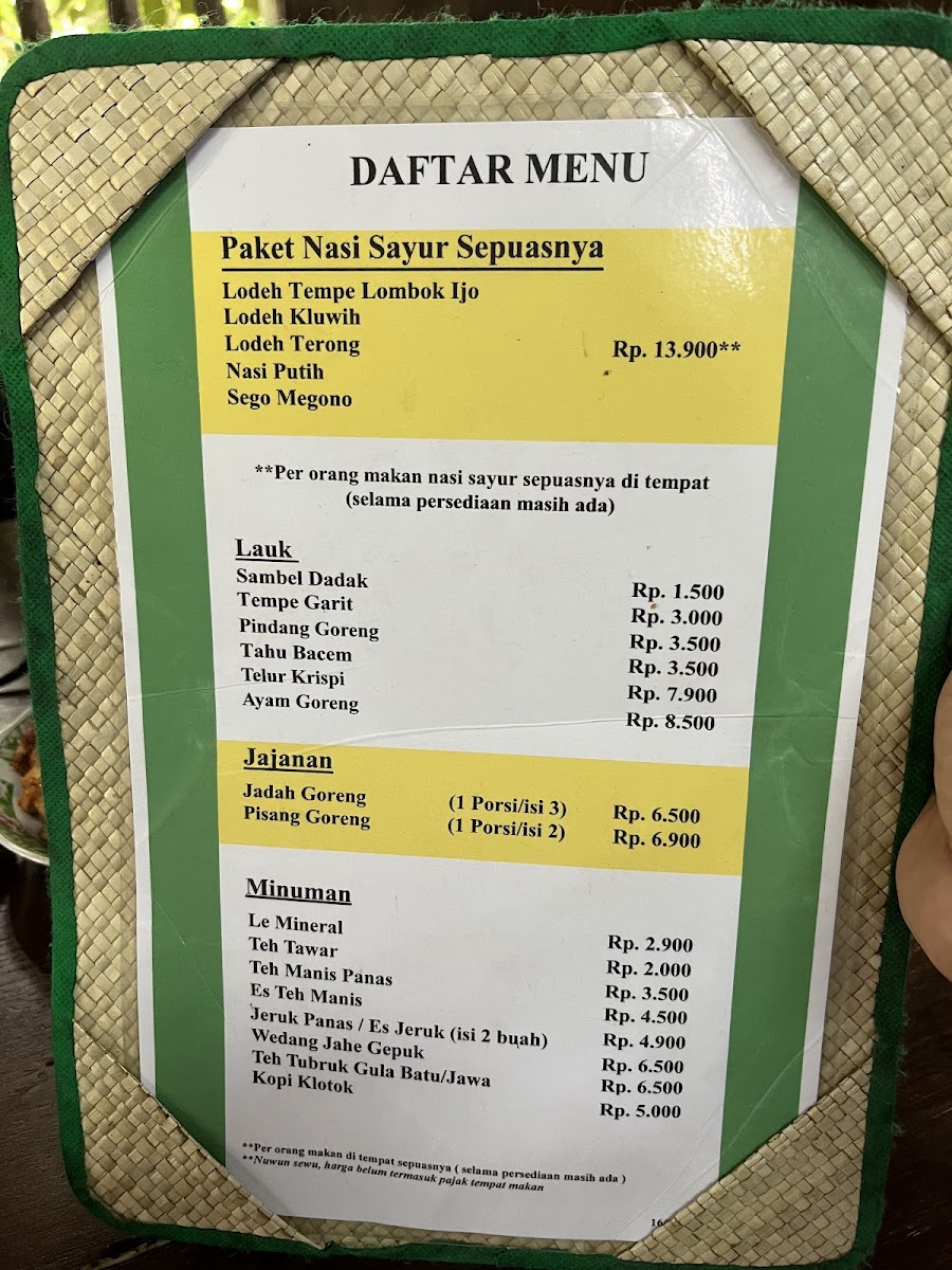 Waroeng Kopi Klotok Menu 9