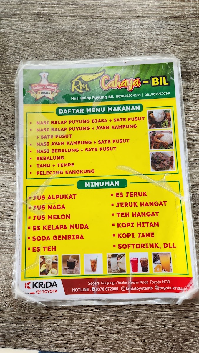 Nasi Balap Puyung RM Cahaya Menu 10