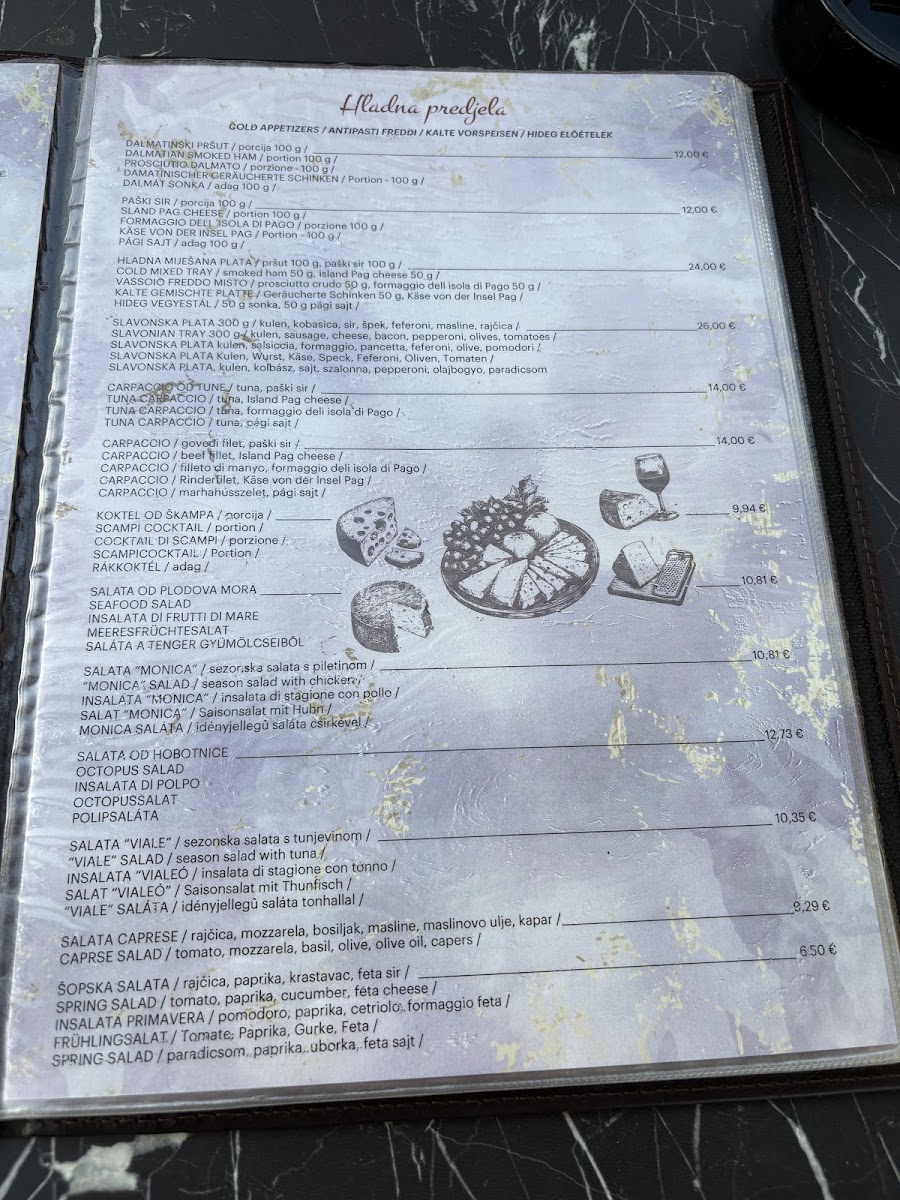 Villa Monica Resturant Menu 1