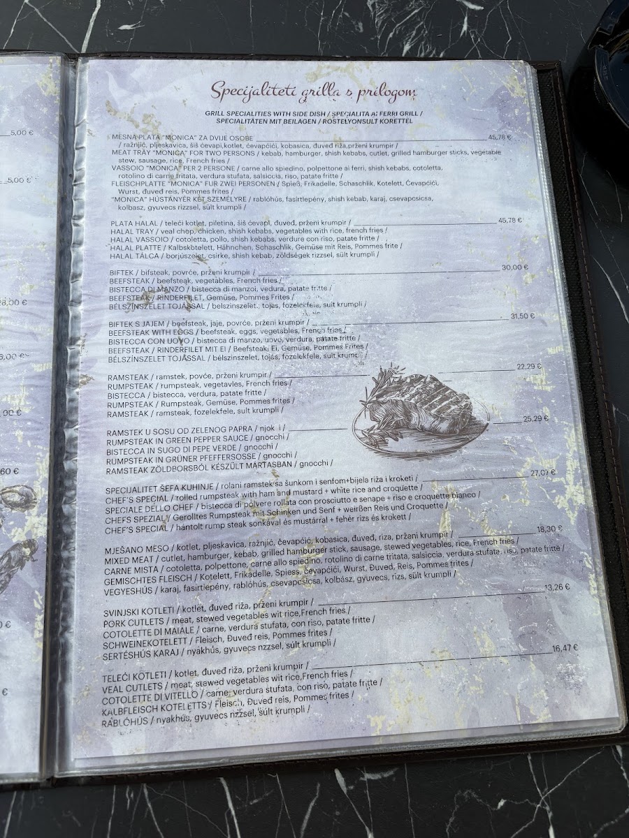 Villa Monica Resturant Menu 5