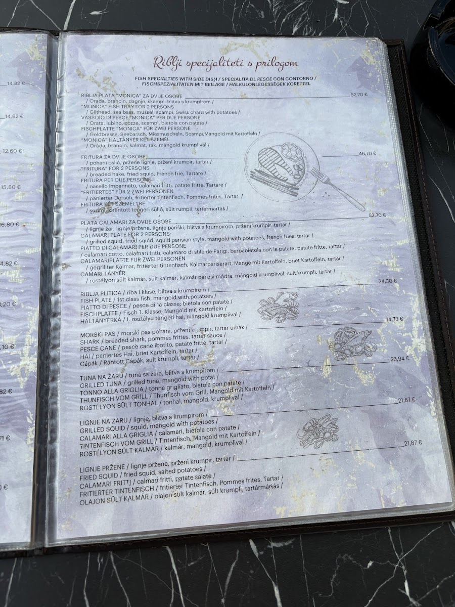 Villa Monica Resturant Menu 7