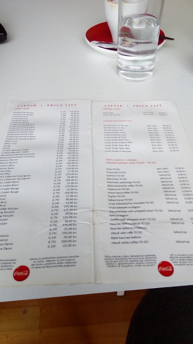 Le Cinema Caffe Menu 4