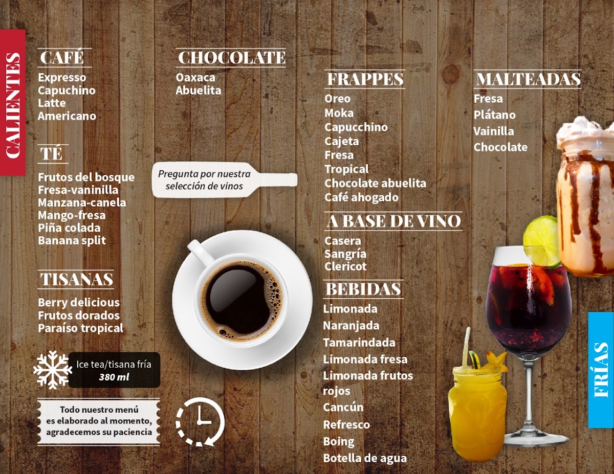 Cafetto Ajalpan. Menu 2