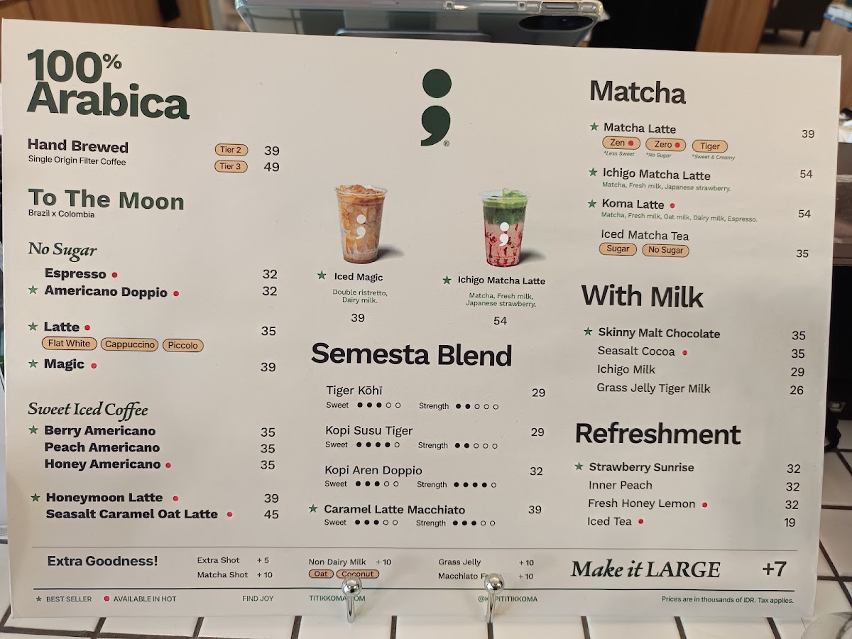Titik Koma Tenggilis Menu 1