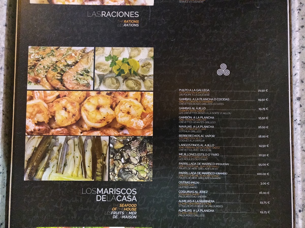 O'Faro Finisterre Menu 7