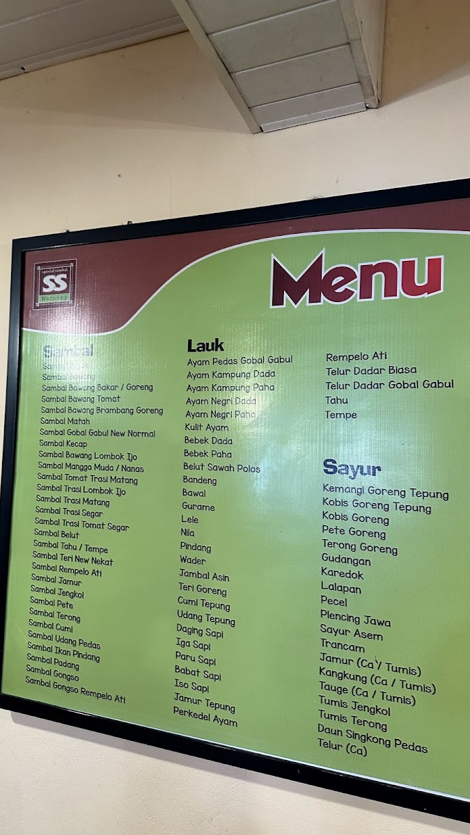 Waroeng SS Tanjung Duren Menu 2