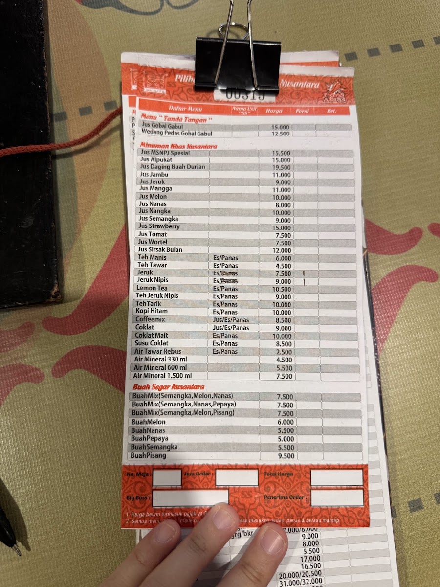 Waroeng SS Tanjung Duren Menu 3