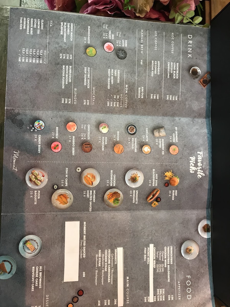 Moment Coffee & Space Menu 3