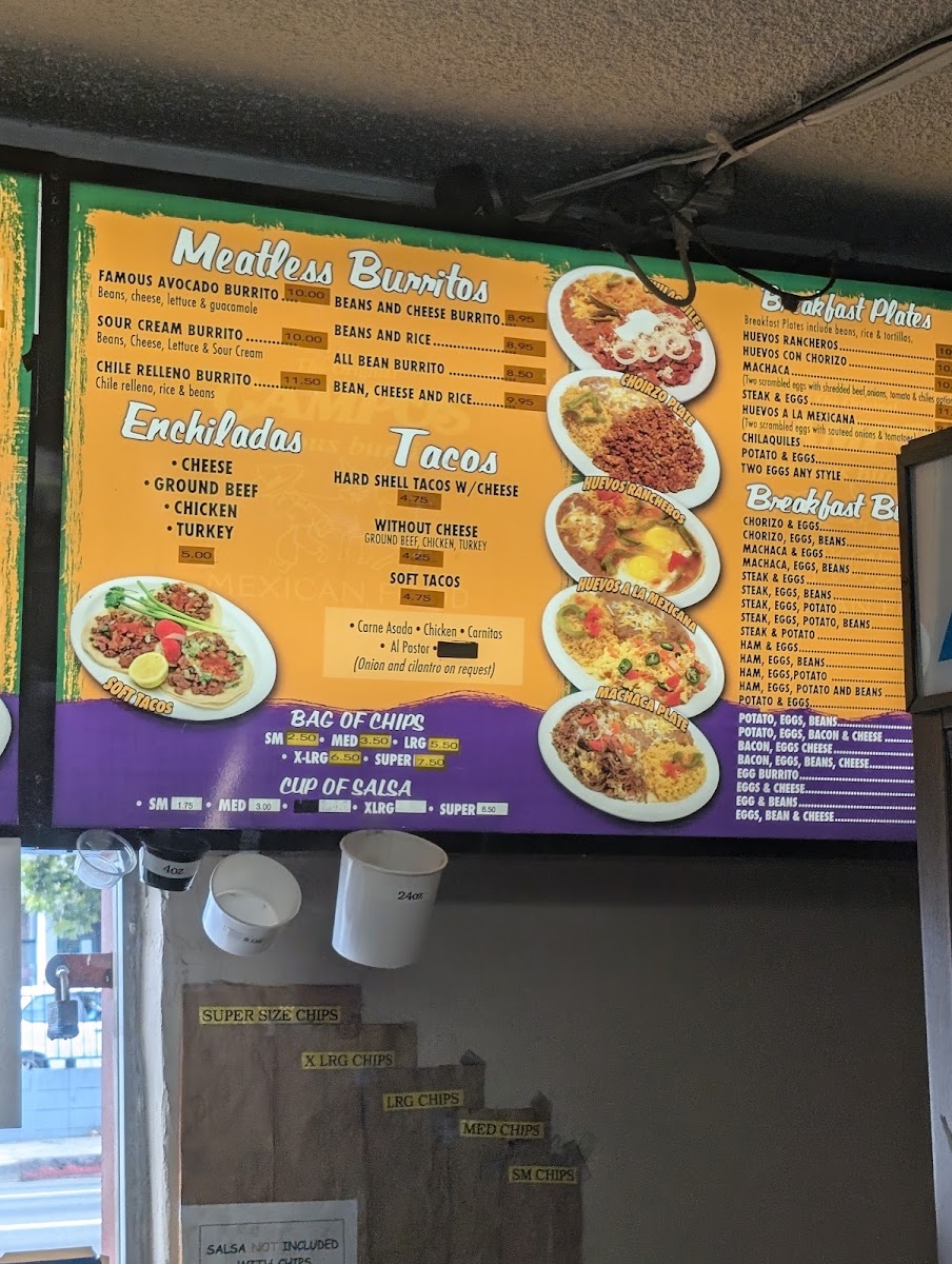 Campos Famous Burritos Menu 2