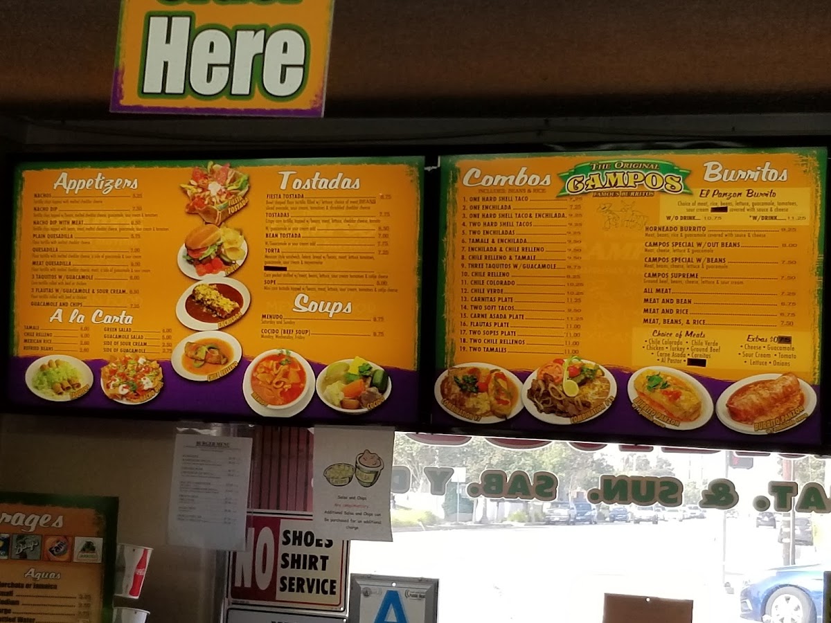 Campos Famous Burritos Menu 7