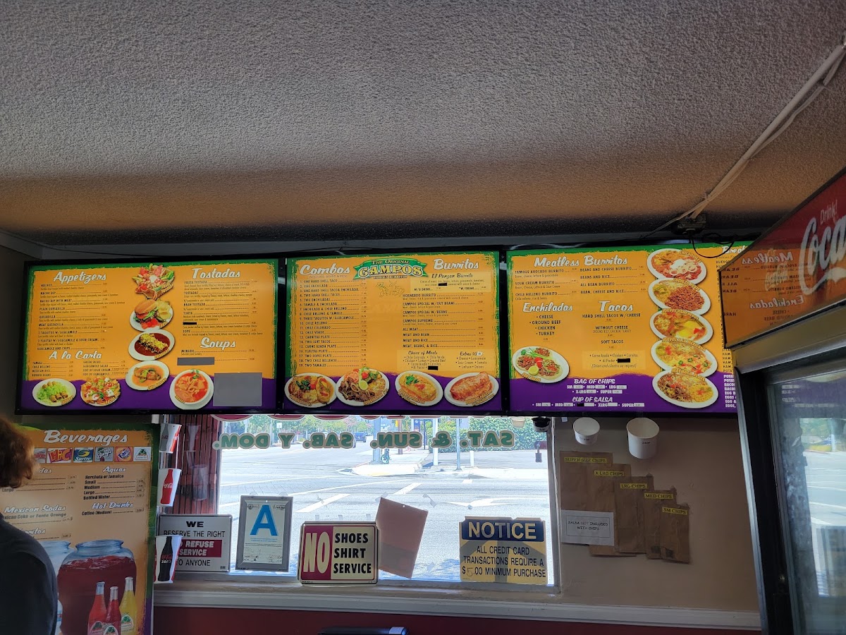Campos Famous Burritos Menu 8