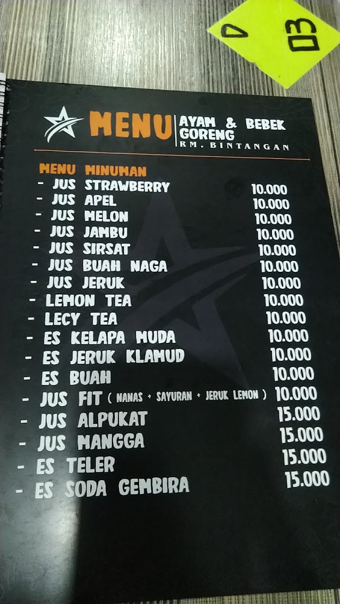 Rumah Makan Bintangan Menu 4